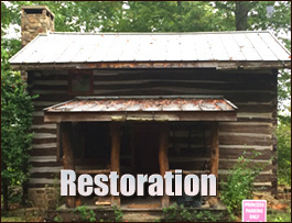 Historic Log Cabin Restoration  Clarke County, Georgia